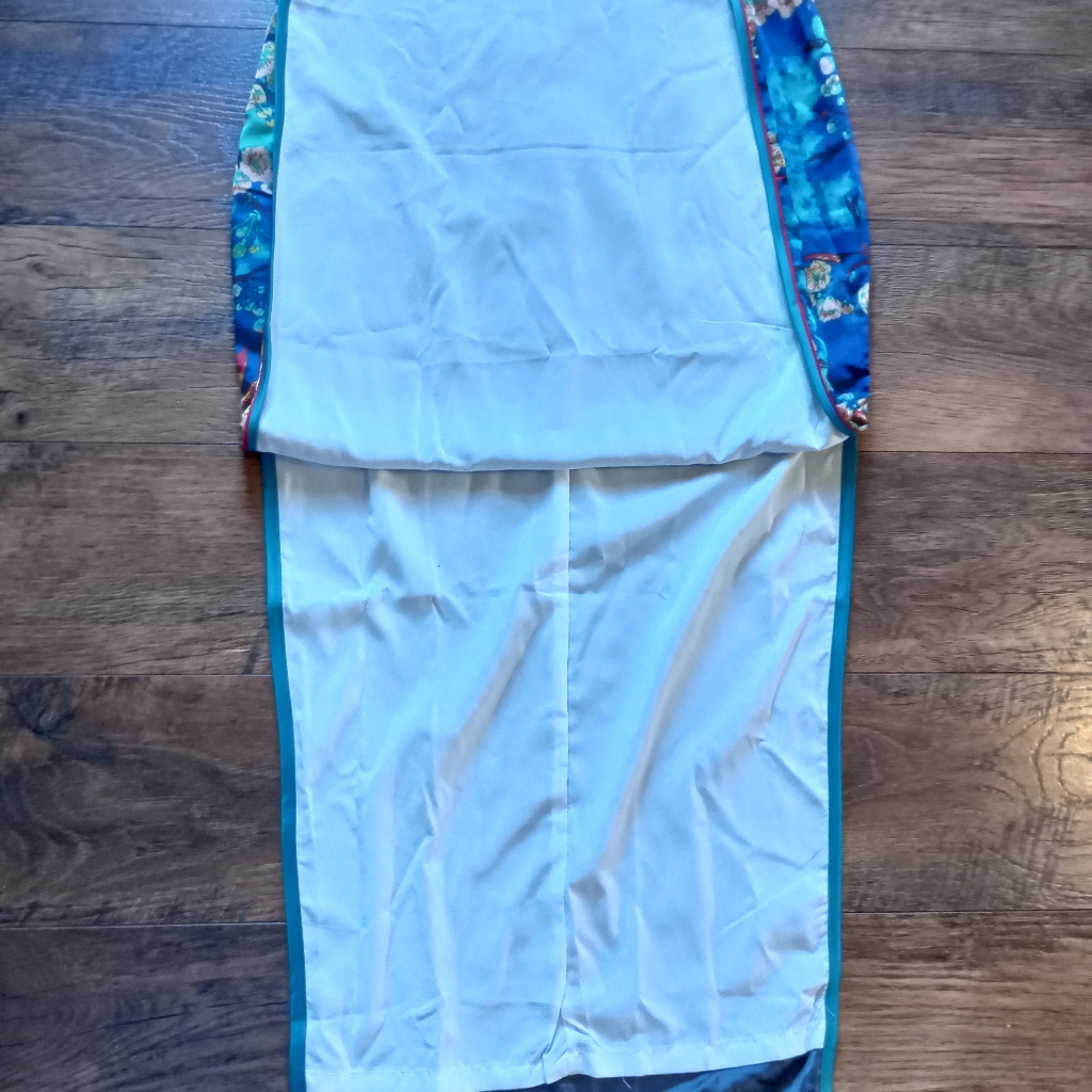 Blue Floral Cheongsam Midi Dress — image 4 of 8